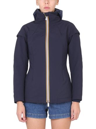 K-Way Short Zippered Windbreaker with Structured Fit