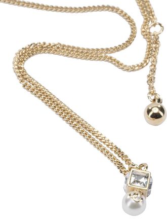 Jimmy Choo London Jc Pearl Cube Necklace