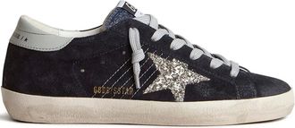 Golden Goose Super-Star sneakers met glitter - Blauw