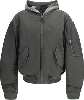 Balenciaga Gray Cotton Mens Bomber
