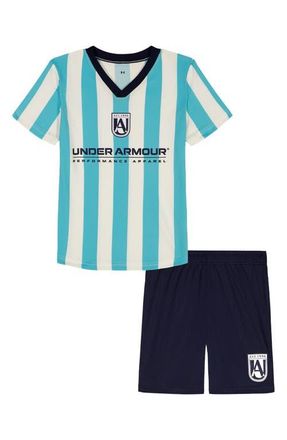 Under Armour Kids Tech Soccer Jersey & Shorts Set in Fresco Blue at Nordstrom, Size 2T