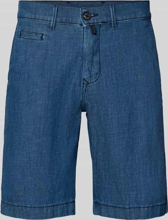 Pierre Cardin Bermudas in Denim-Optik mit Paspeltasche in Blau, Gr&ouml;&szlig;e 30