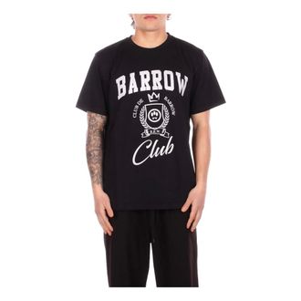 Barrow T-Shirts, male, Black, Size: M Logo Front T-shirt
