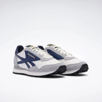 Reebok Classic Sneaker REEBOK CLASSIC AZTEC II, Damen, Gr. 36,5, grau 3, chalk, vector navy, Leder, Synthetik, Textil, Schuhe Sneaker
