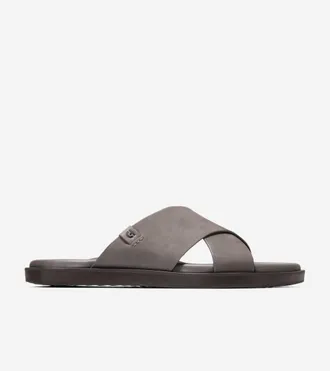 Cole Haan Mens Grand Neoclassic Cross Strap Sandals - Grey Size 10