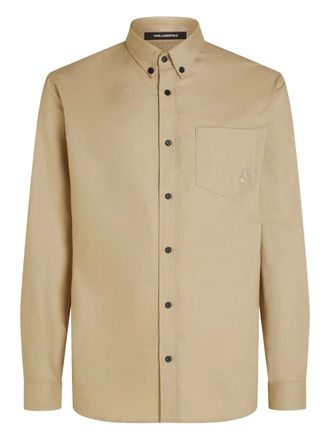 Karl Lagerfeld Kameo button shirt - men - Cotton - S - Neutrals