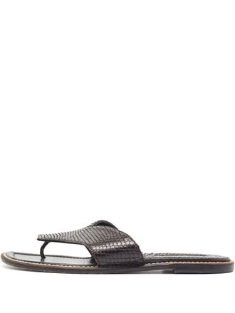 Manolo Blahnik leather sandals - Black