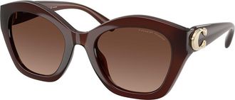 Coach HC8421U CAD31 Polarized 5841T5 Womens Sunglasses Brown Size 54
