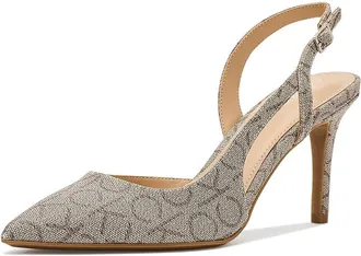 Calvin Klein Gerinny Womens Shoes Dark Natural Logo : 9.5 M, Faux Leather