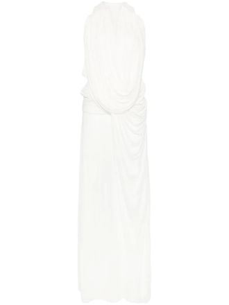 CHRISTOPHER ESBER ripple draped maxi dress - women - Rayon/Polyester - 10 - White