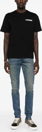 Amiri Unisex Sports Logo T-Shirt in Black Cotton - Size X-Large