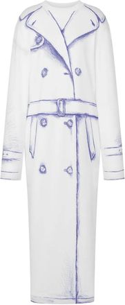 Moschino Midi-jurk met print - Wit