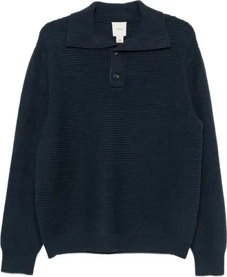 Calvin Klein Ribbed-knit Polo Sweater