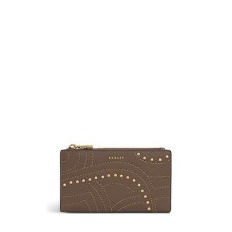 Radley London Coin Street - Stud Medium Ziptop Wallet in Coffee at Nordstrom