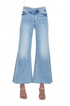 Pistola Denim Izzy Mid Rise Wide Leg Crop Jeans In Strive