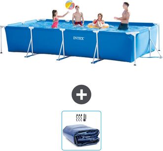 Intex Piscina Con Estructura Rectangular - 450x220x84 Cm - 4-piezas S21257