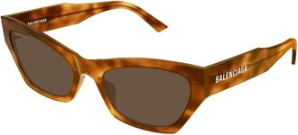Balenciaga Bb 0447S Zonnebril - Dames - Zonnebrillen - Bruin - 56 MM - Accessoires