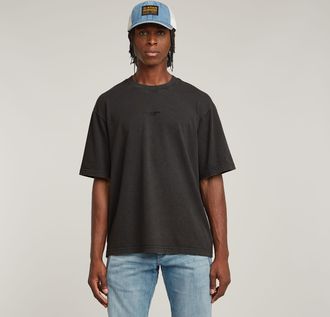 G-Star Overdyed Center Chest Boxy T-Shirt - Zwart - Heren