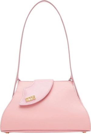 GCDS Comma Kleine Leren Mini Tas - Dames - Schoudertassen - Roze - ONE Size - Leer - Tassen