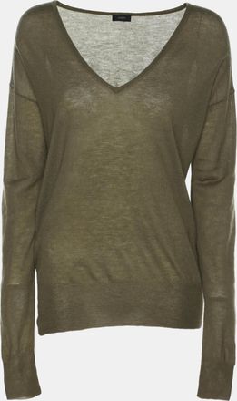 Joseph Olive Green Cashmere Knit Sweater