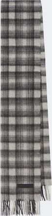 Ermenegildo Zegna Checked fringed cashmere scarf