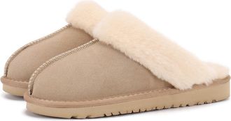 Generic Womens Fuzzy Memory Foam House Slippers Comfy Fluffy Winter Scuff Slippers Warm & Cozy Indoor Slip-On Scuffette Slides for Bedroom,Sand,6.5 UK