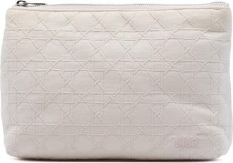 Dior Pre-owned Dior Cannage Canvas Pouch Ladies XGLYB276DN6E7K0O