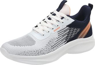 Generic 2026 Running Shoes Men Sports Fashionable Color Matching Pattern Summer Mesh Breathable Casual and Comfortable Lace Up (Dark Gray, 6.5)