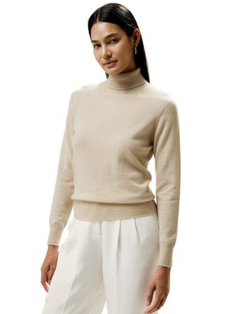 LilySilk Pure Cashmere Turtleneck Sweater For Women
