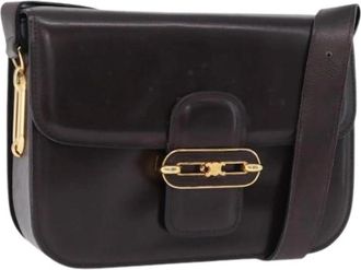Celine Pre-owned Vintage Shoulder Bag - Dames - Vintage Schoudertas - Bruin - ONE Size - Leer - Vintage