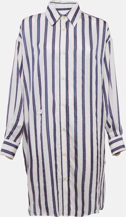 Isabel Marant Etoile White/blue Stripe Cotton Blend Seenli Dress