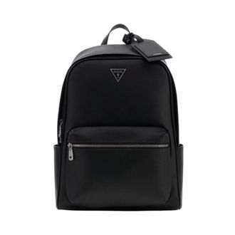 Guess Milano Squared Rugzak - Heren - Tassen - Zwart - Maat: ONE Size Leer