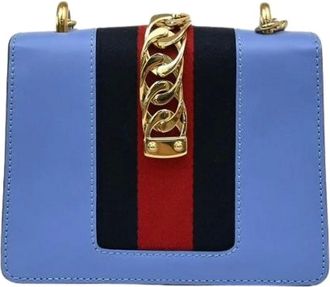 Gucci Pre-owned Mini Bags, female, Blue, Size: ONE SIZE Pre-owned Leather Mini Bag