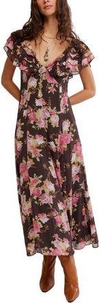 Free People Intimately FP Forsythia Maxi Dress in Deep Fudge Combo at Nordstrom, Size 10