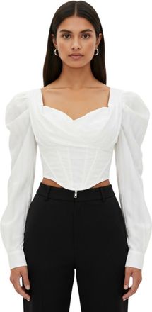 Vivienne Westwood White Sweet Heart Neck Top