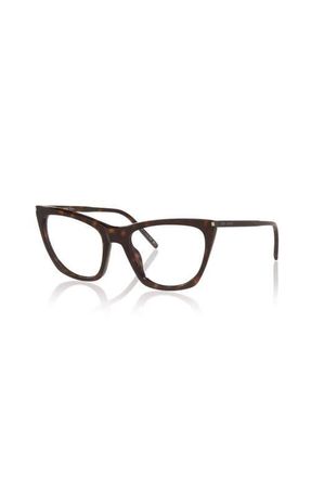 Saint Laurent 55mm Cat Eye optical glasses in Tortoise at Nordstrom