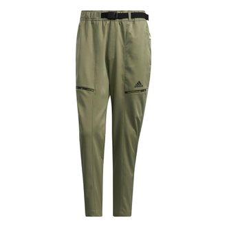 adidas Mens adidas Th Qckdraw Pnt Running Training Woven Lacing Sports Pants/Trousers/Joggers Olive H40209