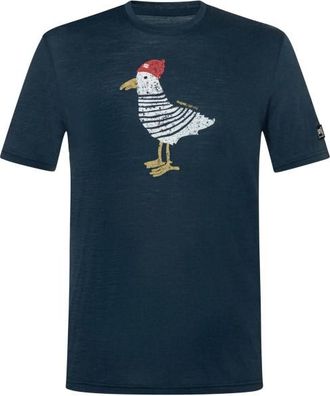 super.natural Johnny Tee Merinoshirt f&uuml;r Herren | blau