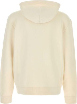 Gucci Mens Stretch Wool Blend Hoodie White Sweater