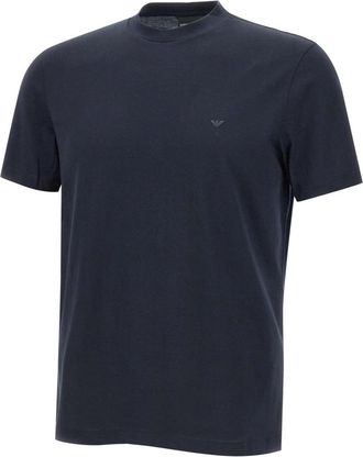 Emporio Armani Heren Reis Essentieel T-shirt Navy Blauw - Heren - T-shirts - Blauw - 3XL - Katoen - Tops