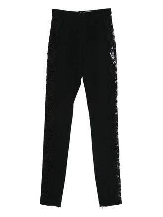 Stella McCartney lace-detail leggings - women - Fabric - 38 - Black