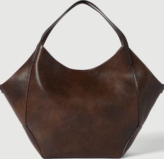 Brunello Cucinelli Reversible Duo shopper in lizard-effect calfskin in Rust Brown at Nordstrom