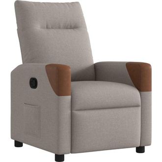 vidaXL Sill&oacute;n Reclinable De Tela Gris Taupe Vidaxl