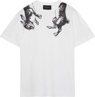 Simone Rocha T-shirt con stampa Hare - Bianco