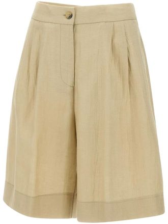 Kaos pleat-detail tailored shorts - Neutrals