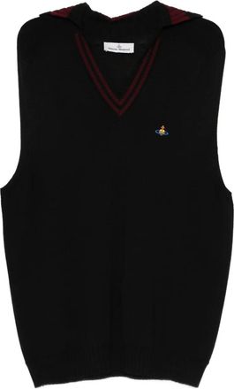 Vivienne Westwood Maglione smanicato con scollo a V - Nero