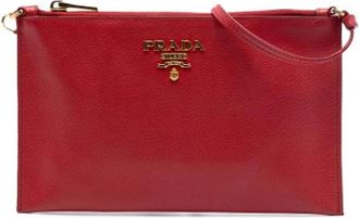 Prada Pre-owned Clutches, female, Red, Size: ONE SIZE Pre-owned Vintage Shoulder Bag