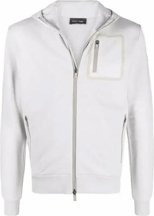 Herno Hooded Sweatshirt - Heren - Vesten met rits - Wit - XL - Katoen - Hoodies & sweatvesten