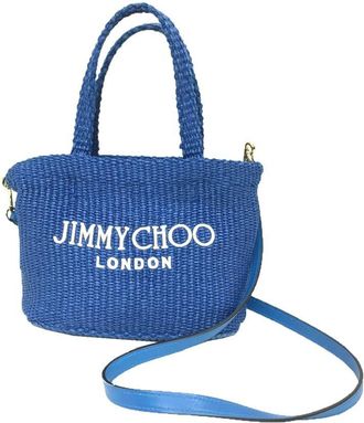 Jimmy Choo London Raffia Shoulder Bag Tote Bag (Pre-Owned)