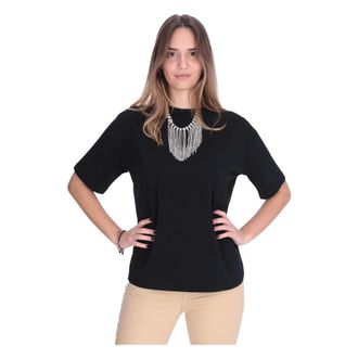 Liu Jo T-Shirts, female, Black, Size: XS T-shirt girocollo